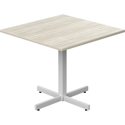 Table carr&eacute;e &agrave; hauteur r&eacute;glable Newland, 36" lo x 36" la x 29" h, Dessus de 1", Stratifi&eacute;, Havane Mukwa Safety Services