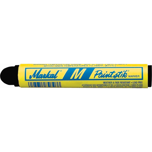 M Paintstik&reg; Paint Marker for Heat Treating, Solid Stick, Black Mukwa Safety Services