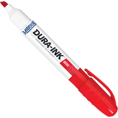 Dura-Ink&reg; Marker #55, Red, Chisel Tip Mukwa Safety Services