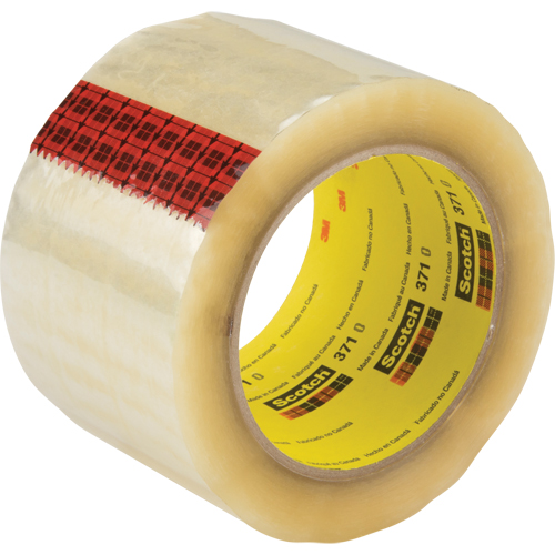 Scotch&reg; Box Sealing Tape 371, Hot Melt Adhesive, 1.9 mils, 36 mm (1-1/2") x 914 m (2998') Mukwa Safety Services