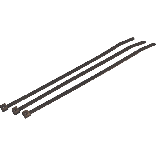 Weather/UV Resistant Standard Cable Ties, 15" Long, 50 lbs. Tensile Strength, Black Mukwa Safety Services