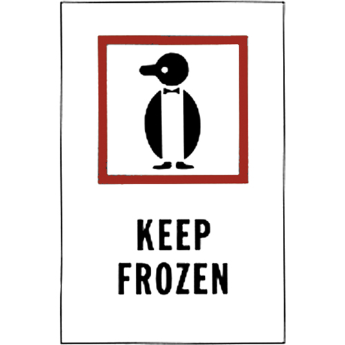 &eacute;tiquettes pour traitement sp&eacute;cial Keep Frozen, 6" lo x 4" la, Rouge/blanc Mukwa Safety Services
