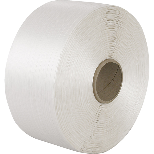 Woven Cord Strapping, Polyester Cord, 5/8" W x 3000' L, Manual Grade Mukwa Safety Services