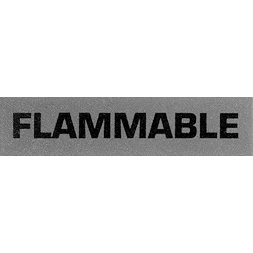&eacute;tiquettes pour traitement sp&eacute;cial Flammable, 5" lo x 2" la, Noir/rouge Mukwa Safety Services