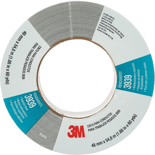 Ruban adh&eacute;sif 3939, 9 mils, Argent, 48 mm (2") x 55 m (180') Mukwa Safety Services