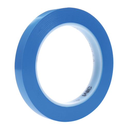 471 Vinyl Tape, 6 mm (1/4") W x 32.9 m (108') L, 5.3 mils, Blue Mukwa Safety Services