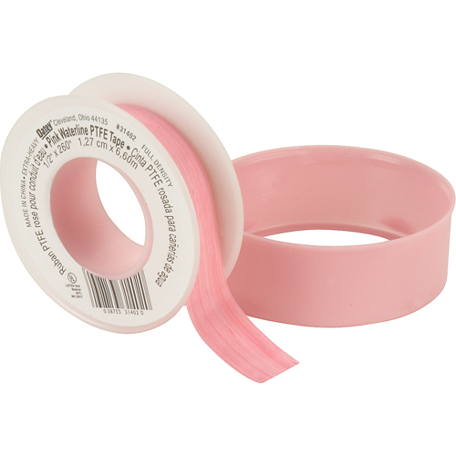 Ruban en Teflon - Pour filets de conduite d'eau, 260" lo x 1/2" la, Rose Mukwa Safety Services