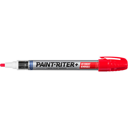 Marqueur &agrave; peinture nettoyable au d&eacute;tergent Paint-Riter+, Liquide, Rouge Mukwa Safety Services