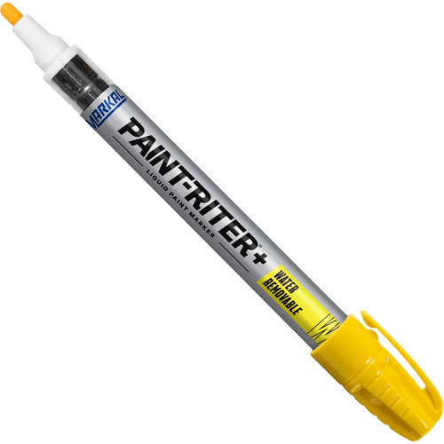 Marqueur &agrave; la peinture nettoyable &agrave; l'eau Paint-Riter+, Liquide, Jaune Mukwa Safety Services