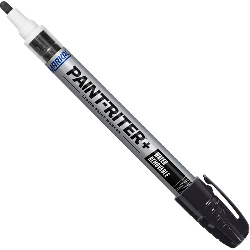 Paint-Riter&reg;+ Water Removable Paint Marker, Liquid, Black Mukwa Safety Services
