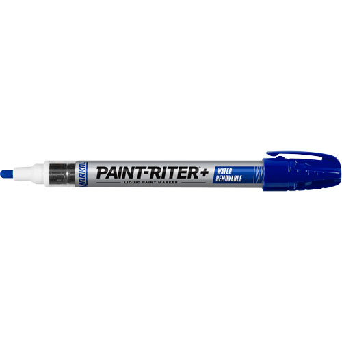 Marqueur &agrave; la peinture nettoyable &agrave; l'eau Paint-Riter+, Liquide, Bleu Mukwa Safety Services