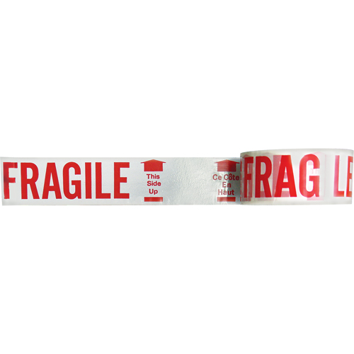 Bilingual Printed Tape – Fragile This Side Up , Red on White Mukwa Safety Services