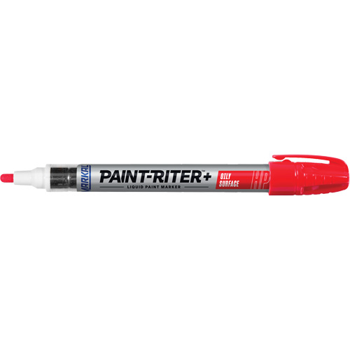 Marqueur pour surfaces huileuses Paint-Riter +, Liquide, Rouge Mukwa Safety Services