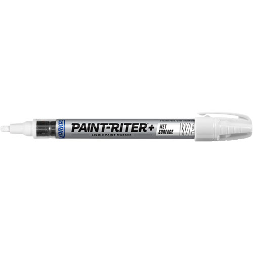 Paint-Riter&reg;+ Wet Surface Paint Marker, Liquid, White Mukwa Safety Services