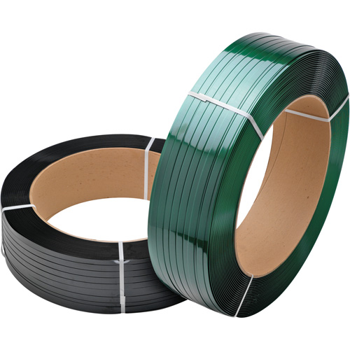 Feuillard, Polyester, 1/2" la x 9000' lo, Vert, Calibre Machine Mukwa Safety Services