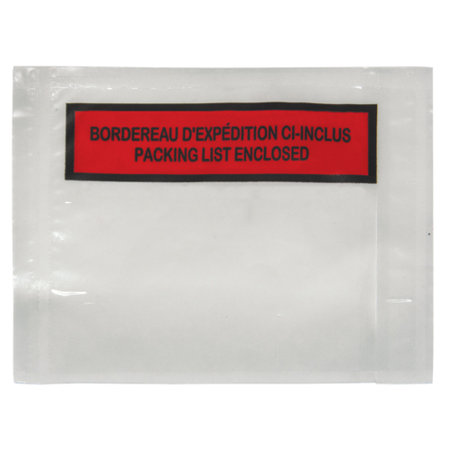Packing List Envelope, 4-1/2" L x 5-1/2" W, Backloading Style Mukwa Safety Services