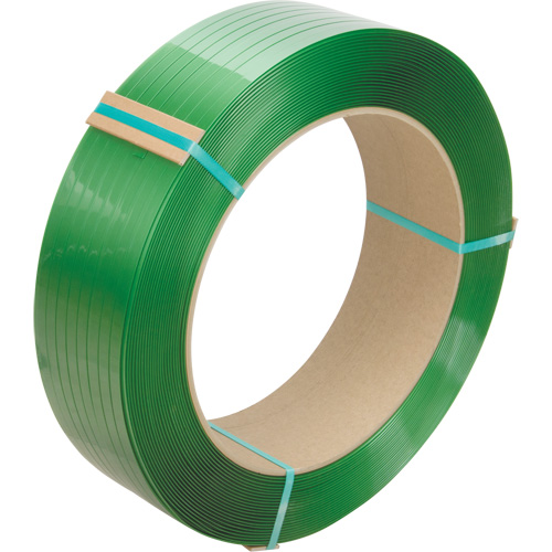 Strapping, Polyester, 3/4" W x 2680' L, Green, Manual Grade Mukwa Safety Services