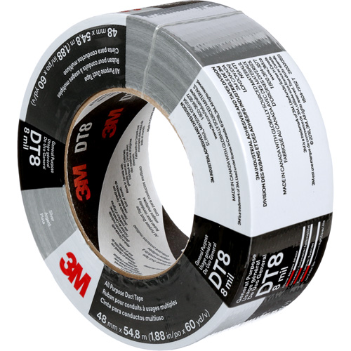 Ruban adh&eacute;sif tout usage DT8, 8 mils, Argent, 48 mm (2") x 55 m (180') Mukwa Safety Services