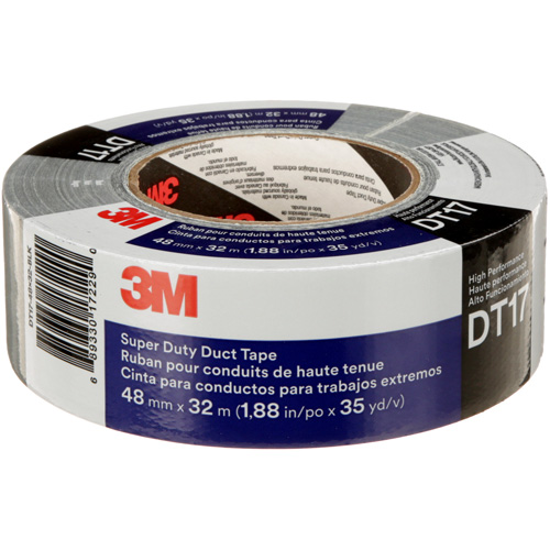 Ruban adh&eacute;sif super robuste DT17, 17 mils, Noir, 48 mm (2") x 32 m (105') Mukwa Safety Services