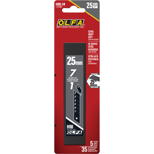 Lames de rechange noires tr&egrave;s aiguis&eacute;es, Style Cassable Mukwa Safety Services