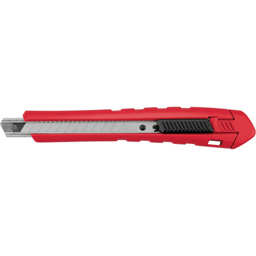 Couteau &agrave; lame cassable, 9 mm, Carbure, Prise en Caoutchouc/Polypropyl&egrave;ne Mukwa Safety Services
