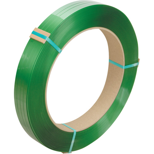 Feuillard, Polyester, 1/2" la x 3380' lo, Vert, Calibre Manuel Mukwa Safety Services