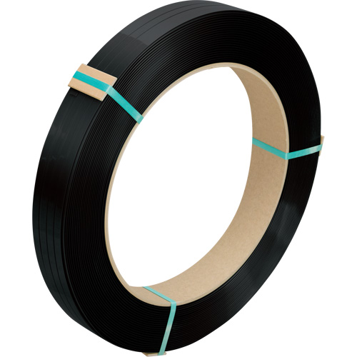 Feuillard, Polyester, 5/8" la x 1800' lo, Noir, Calibre Manuel Mukwa Safety Services