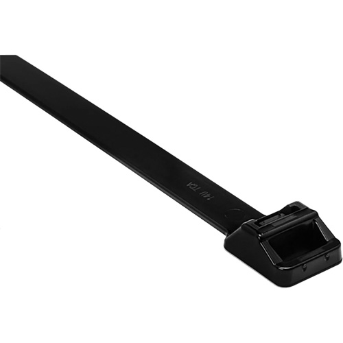 Collier de serrage gros calibre, Longueur 20", R&eacute;sistance &agrave; la traction 250 lb, Noir Mukwa Safety Services