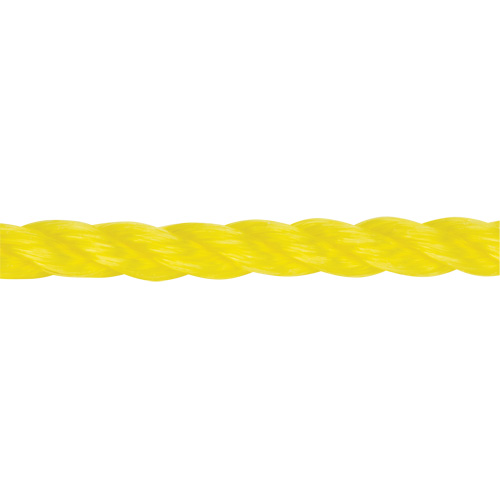 Corde jaune tress&eacute;e 3/8", Polypropyl&egrave;ne, 630' Mukwa Safety Services