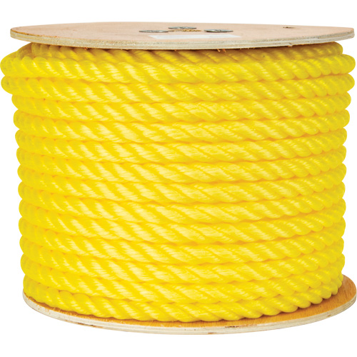Corde jaune tress&eacute;e 5/8", Polypropyl&egrave;ne, 200' Mukwa Safety Services