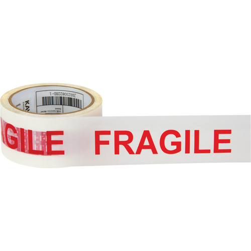 Ruban d'emballage Fragile, Adh&eacute;sif Thermofusible, 2 mils, 48 mm (2") x 100 m (328') Mukwa Safety Services