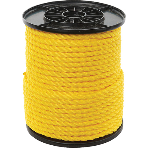 3/8" Yellow Twisted 3-Strand Rope, Polypropylene, 250' Mukwa Safety Services