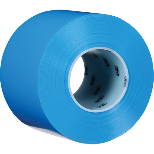 Ruban de marquage de planchers durable 971, 4" x 108', Vinyle, Bleu Mukwa Safety Services