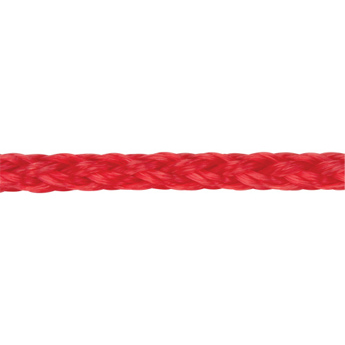 Corde rouge tress&eacute;e, Polypropyl&egrave;ne, 500' Mukwa Safety Services