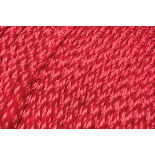 Corde rouge tress&eacute;e, Polypropyl&egrave;ne, 500' Mukwa Safety Services