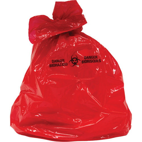 Waste Bags, Bio-Hazard, 50" L x 37" W, 2 mils Mukwa Safety Services