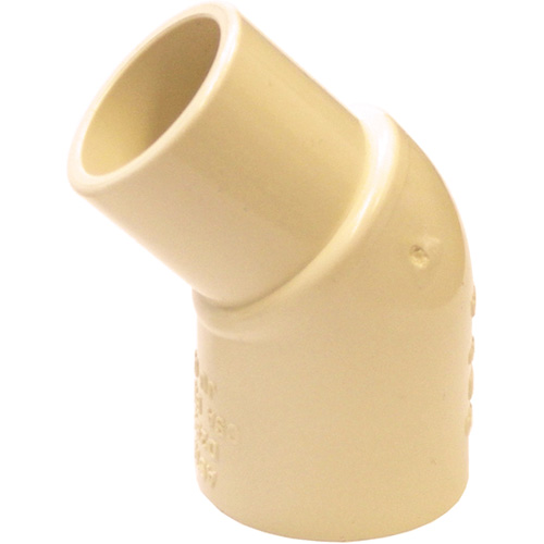 Raccord coude 45° m&acirc;le et femelle Flowguard Gold, Chantepleure x noeud, PVC-C, 1/2" Mukwa Safety Services