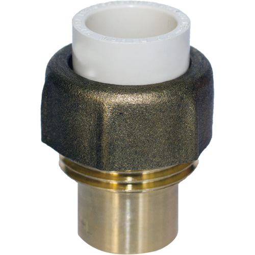 Raccord union, 1" x 3/4", PVC-C, Embout femelle x bras&eacute; Mukwa Safety Services