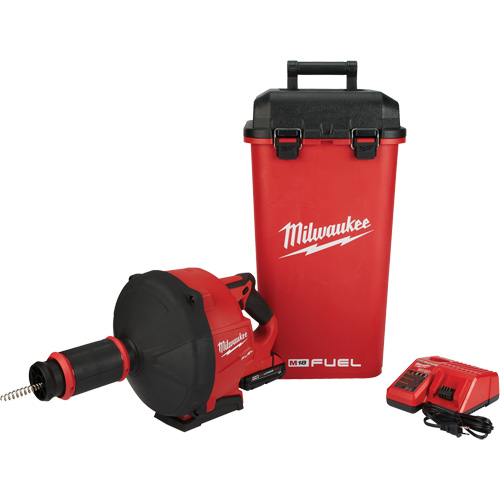 M18 Fuel Drain Snake with Cable Drive & 5/16” Cable, Electric, 1/4" x 50'/3/8" x 35' Mukwa Safety Services