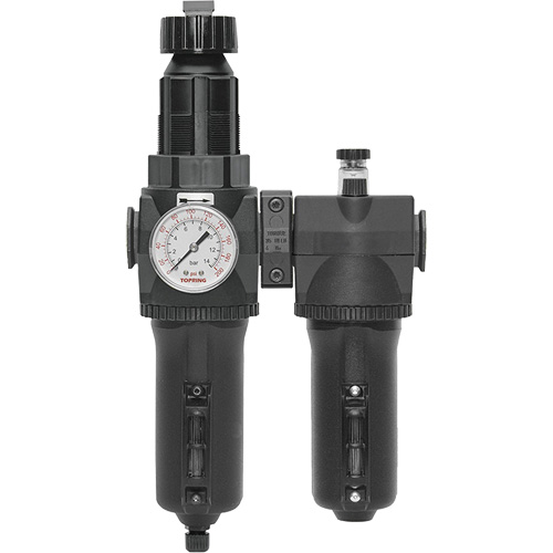 Filtre + r&eacute;gulateur + lubrificateur &agrave; drain manuel avec bol en m&eacute;tal et manom&egrave;tre Modulair 400, 1/2" NPT Mukwa Safety Services