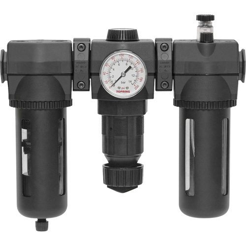 Filtre, d&eacute;tendeur & lubrificateur Modulair 400 avec drain manuel & bol standard, 3/4" NPTF Mukwa Safety Services