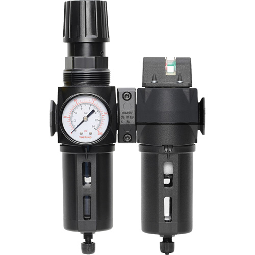 Filtre/d&eacute;tendeur & filtre coalescent Modulair 300 avec bol standard & drain manuel, 3/8" NPTF, 150 psi, Capacit&eacute; de 5,12 oz liq Mukwa Safety Services