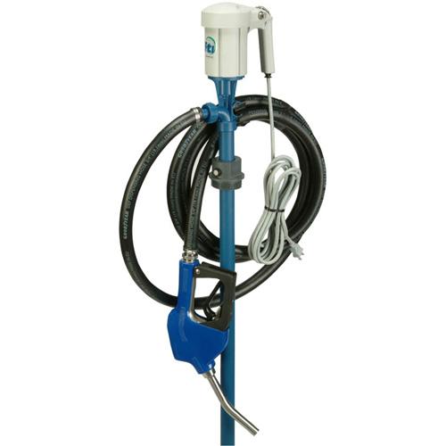 Trousse de pompe pour baril EFP-40 avec moteur S1 avec accessoires pour fluide d&eacute;chappement diesel (DEF), Polypropyl&egrave;ne/Acier inoxydable Mukwa Safety Services