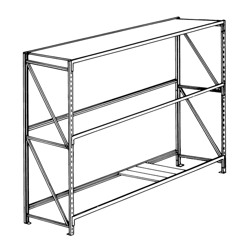 Pronto Bulk Storage Racks - 22-Ga. Shelf Panels, Galvanized Steel, 24" W x 6" D Mukwa Safety Services