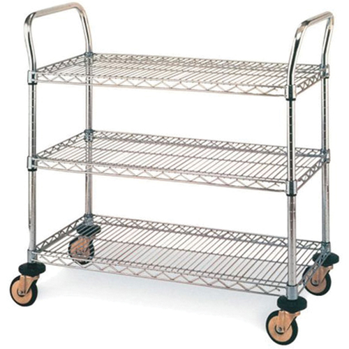 Chariots utilitaires standards, Acier inoxydable, 18" x 39" x 30", Capacit&eacute; 500 lb Mukwa Safety Services