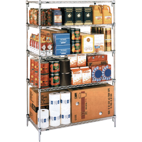 &eacute;tag&egrave;res super ajustables Super Erecta, Ensemble de Ajout, 5 Tablettes, 36" la x 86-5/8" h x 24" p Mukwa Safety Services