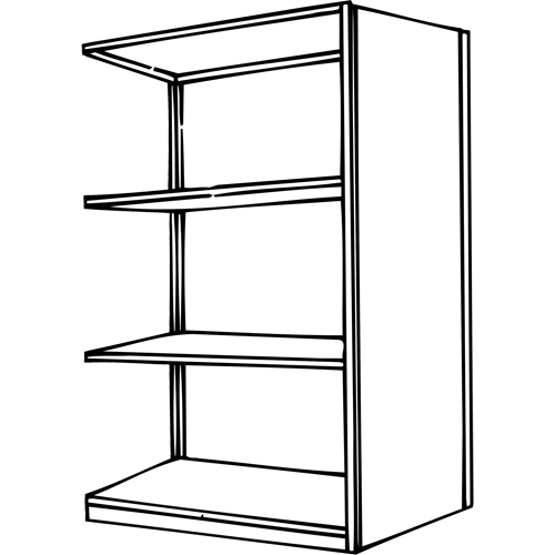 Interlok Shelving Unit, Steel, Boltless, 800 lbs. Capacity, 36" W x 76" H x 24" D Mukwa Safety Services