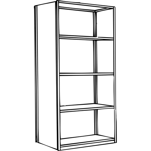 Interlok Shelving Unit, Steel, Boltless, 800 lbs. Capacity, 36" W x 100" H x 24" D Mukwa Safety Services