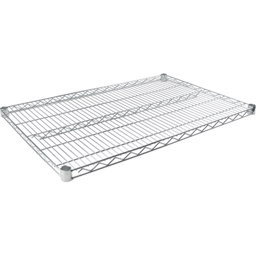 Tablette en treillis pour &eacute;tag&egrave;re robuste en treillis chromat&eacute;, 48" la x 18" p, Capacit&eacute; de 800 lb Mukwa Safety Services