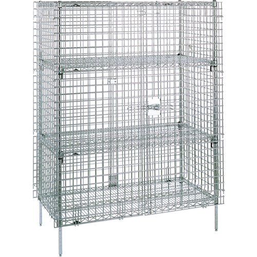 Security Carts, 4 Tiers, 38-1/2" W x 66-13/16" H x 21-1/2" D Mukwa Safety Services
